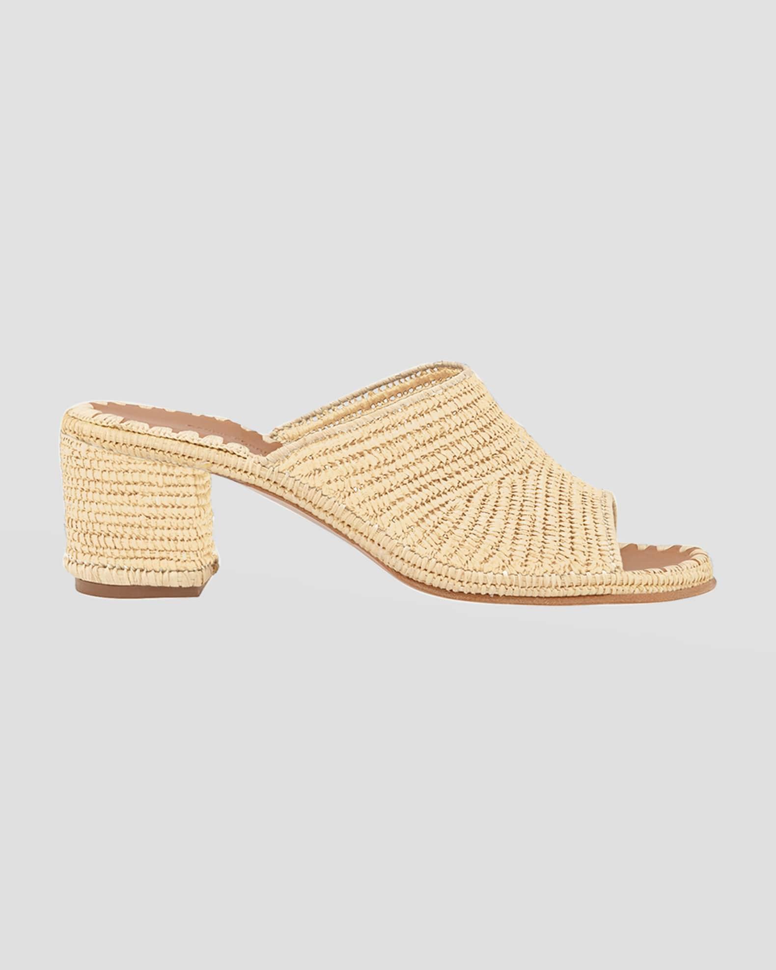 Rama Woven Raffia Slide Sandals Product Image