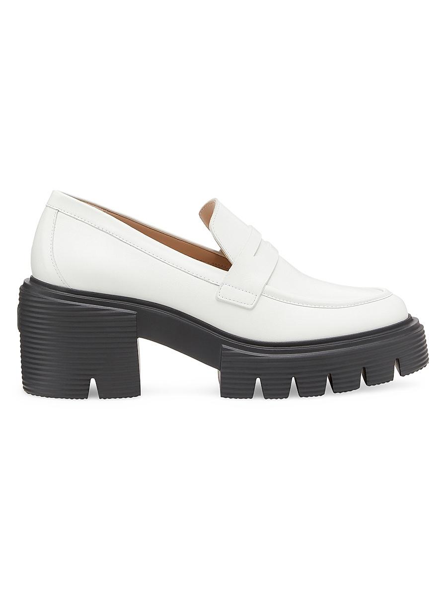 Womens Soho Leather Lug-Sole Penny Loafers Product Image