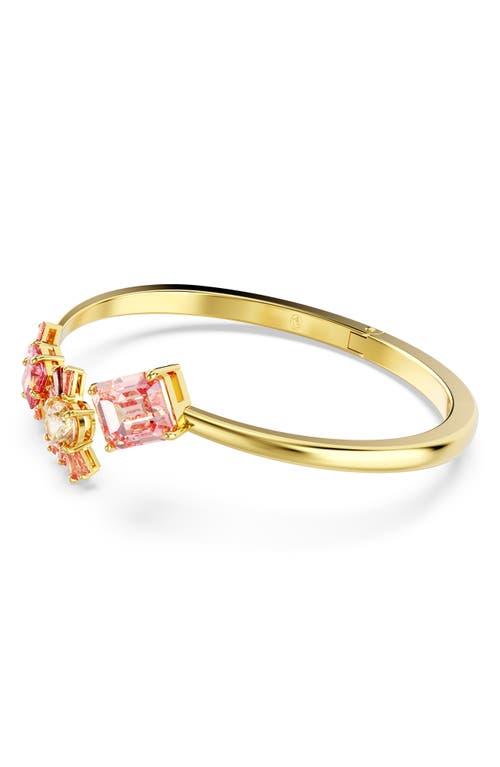 SWAROVSKI Gema Bangle Gold Shiny Pink In Silver Tone Product Image