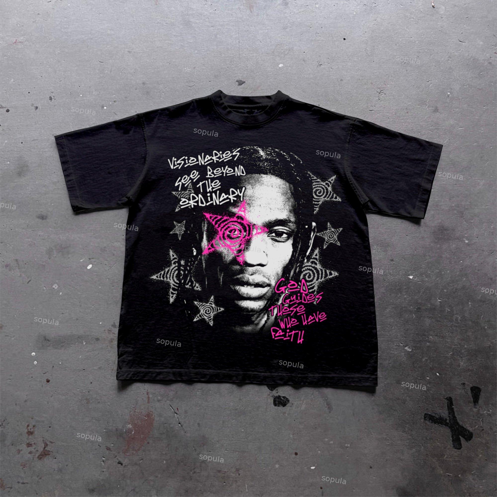 Fly By Choice Records Graphics Print Cotton Casual T-Shirt Product Image