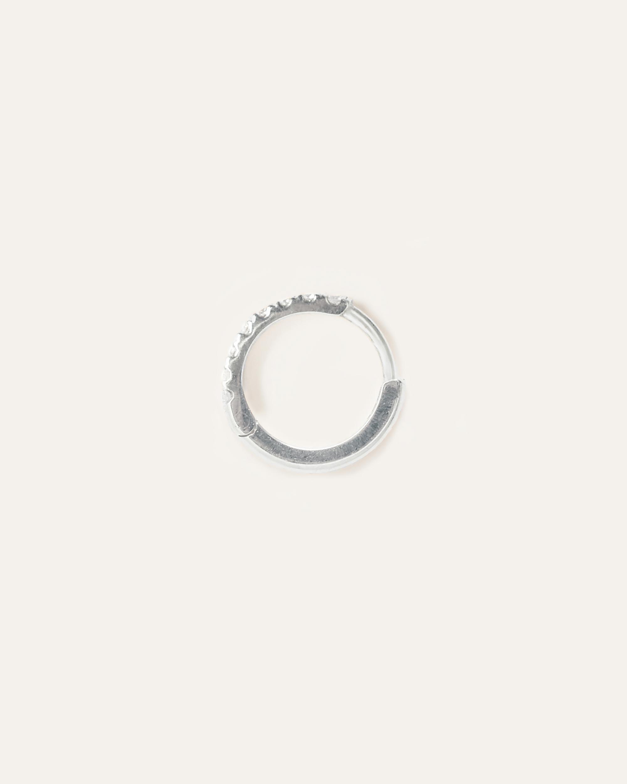 Quince | Women's 14K Gold Pave Diamond Single Huggie Product Image