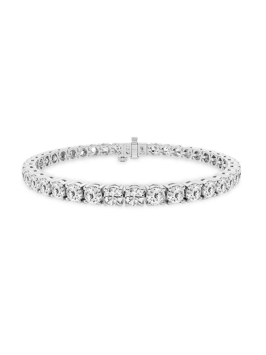 Womens 14K White Gold & 10.00 TCW Lab-Grown Diamond Tennis Bracelet Product Image