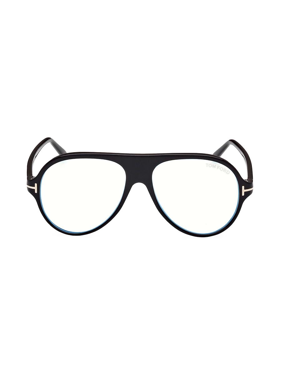 Mens 53MM Pilot Blue Block Glasses Product Image