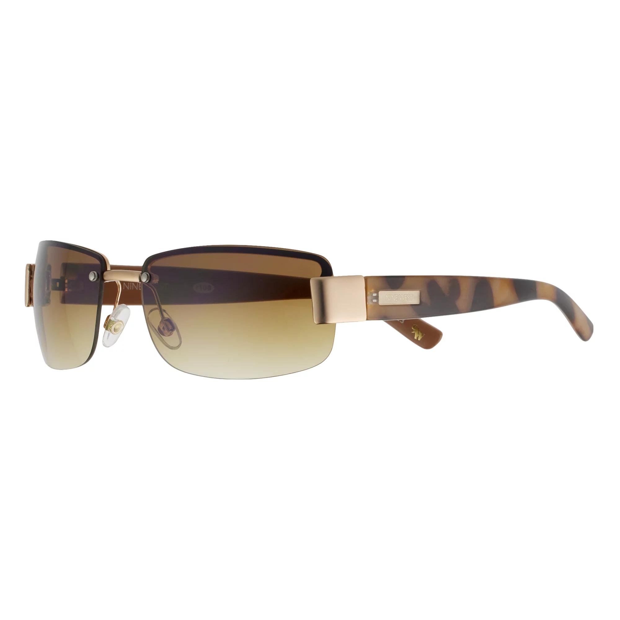 Women's Nine West Rimless Sunglasses, Gold Product Image