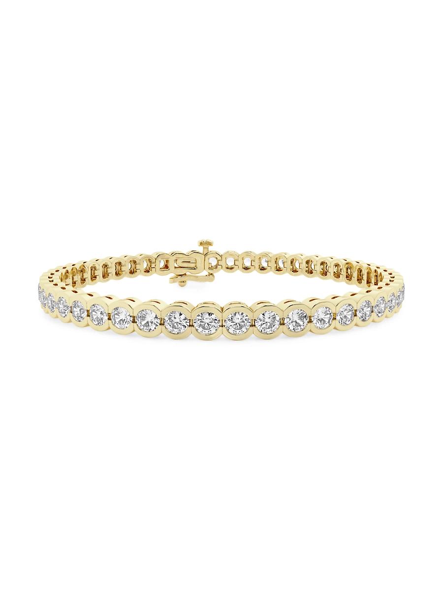 Womens 14K Yellow Gold & Round Lab-Grown Diamond Bezel Tennis Bracelet/1.00-10.00 TCW Product Image
