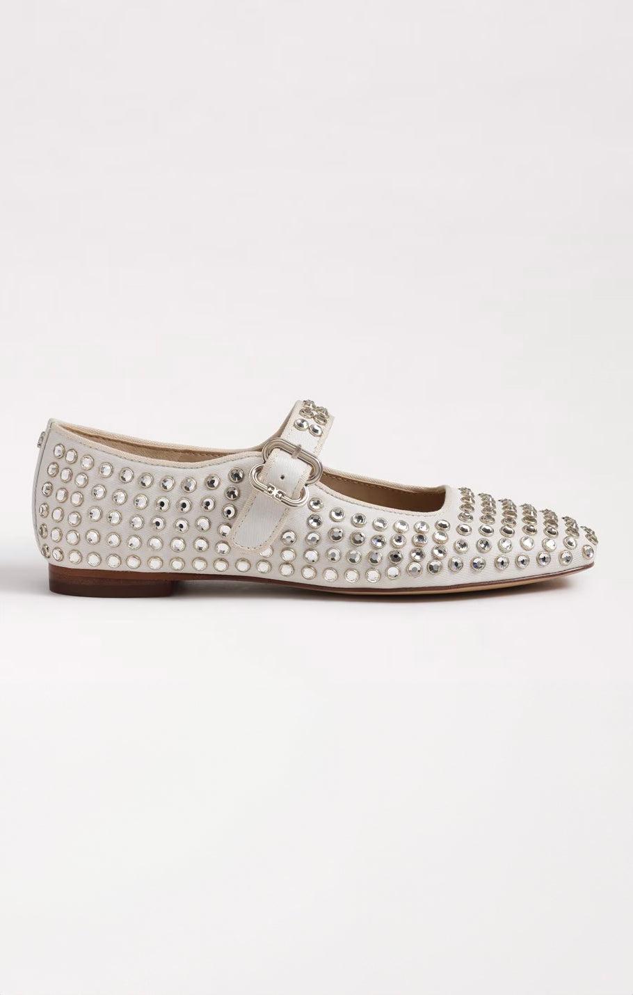 Sam Edelman Michaela Gem Ballet Flat ~ White Product Image