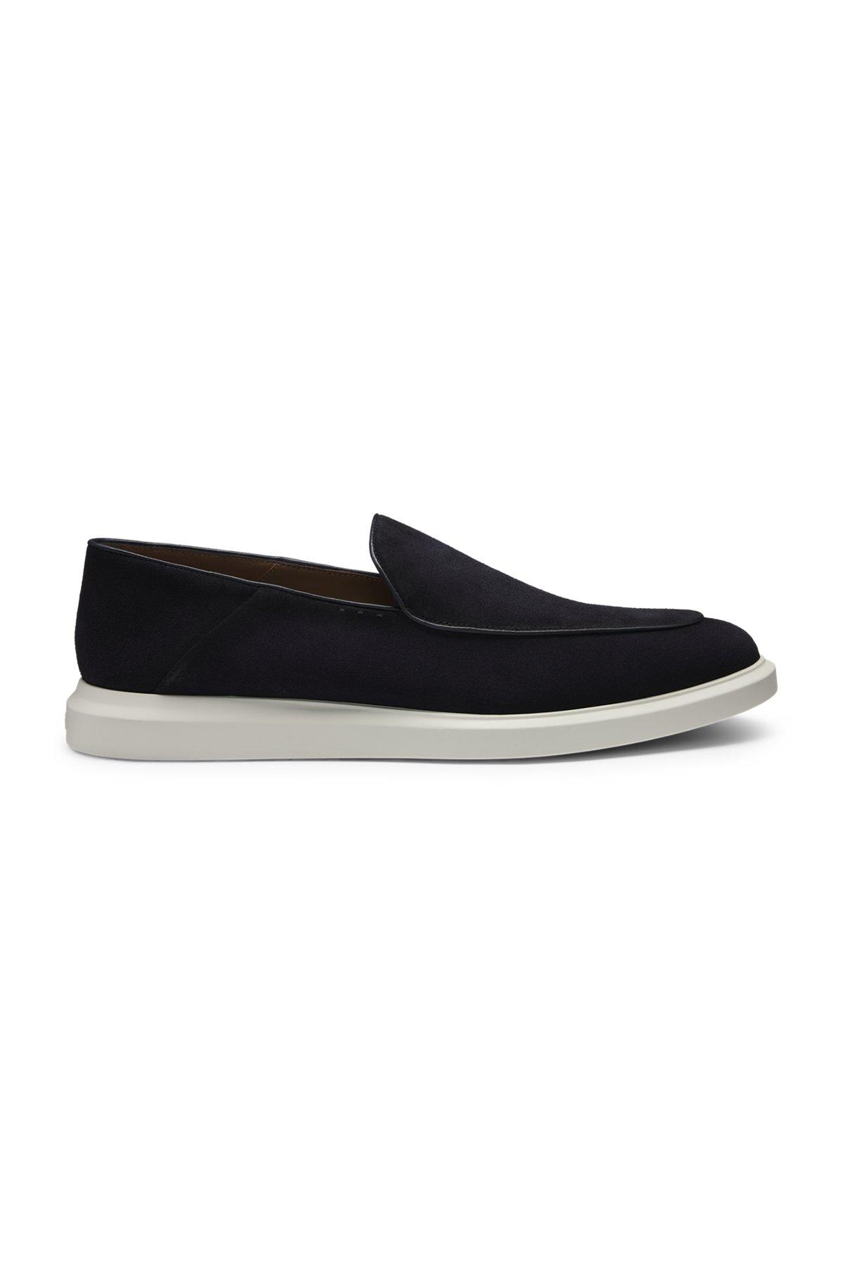 Mens Tonal Suede Loafers Product Image