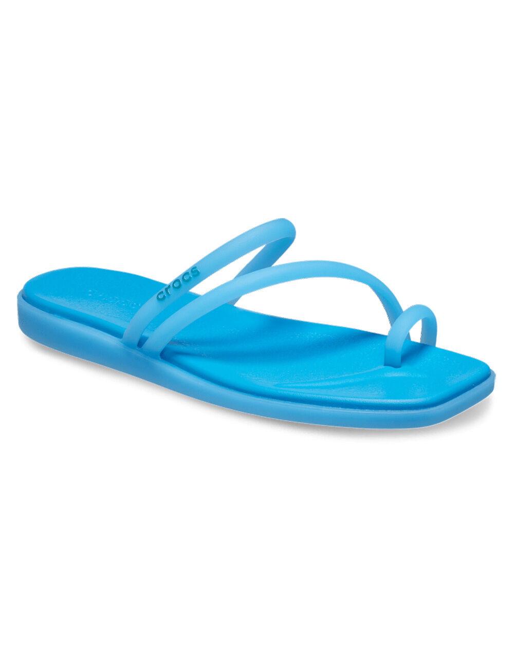 CROCS Miami Womens Toe Loop Sandals - BLUE Product Image