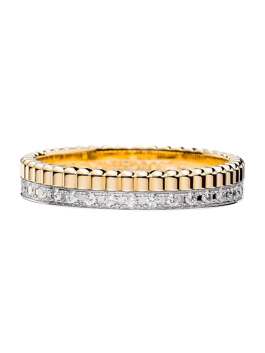 Womens Quatre Radiant Edition Two-Tone 18K Gold & 0.25 TCW Diamond Wedding Band Product Image
