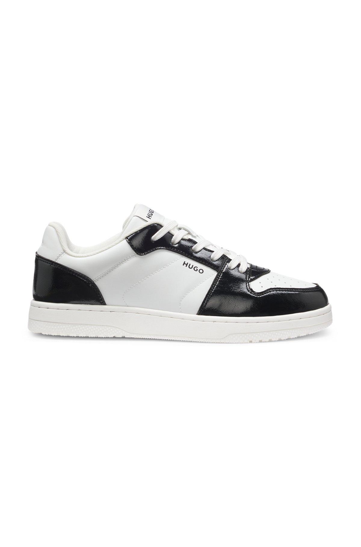 HUGO - Color-blocked trainers with logo details - White Product Image
