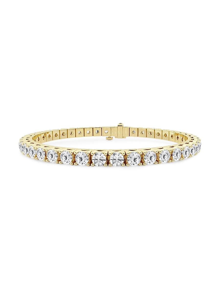 Womens 14K Yellow Gold & Round Lab-Grown Diamond 4-Prong Tennis Bracelet/5.00-20.00 TCW Product Image