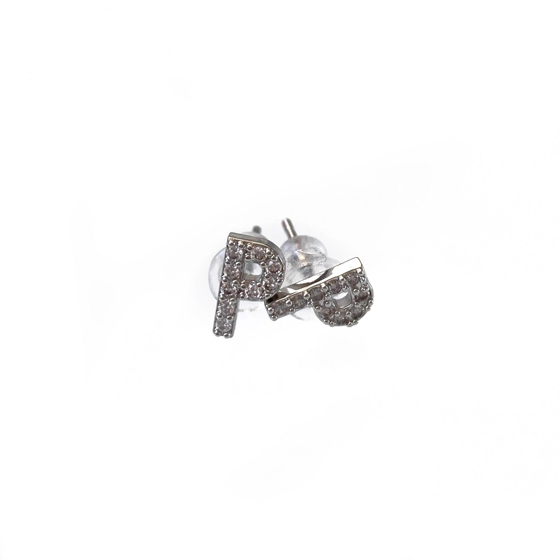 Silver Initial Studs Product Image