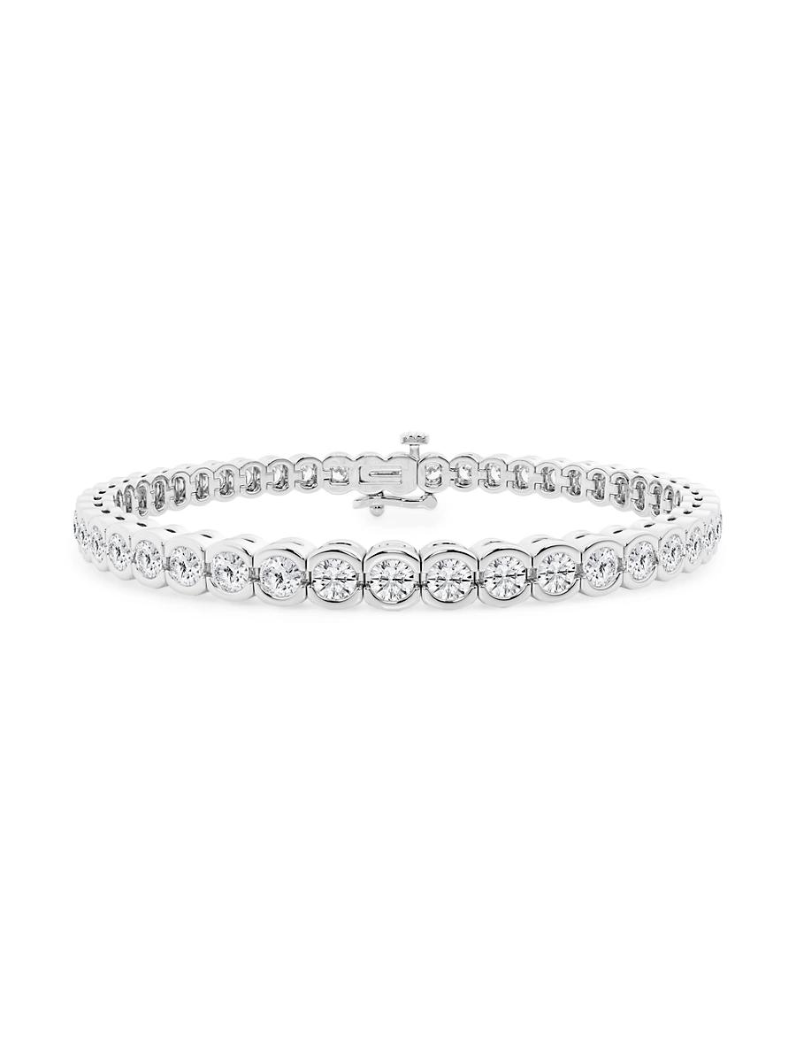 Womens Platinum & Round Lab-Grown Diamond Bezel Tennis Bracelet/1.00-10.00 TCW Product Image