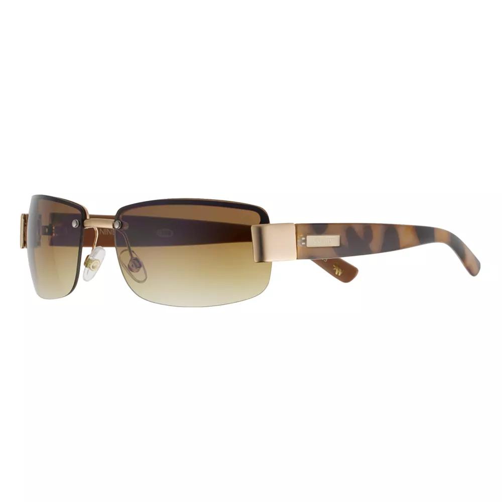 Women's Nine West Rimless Sunglasses, Gold Product Image