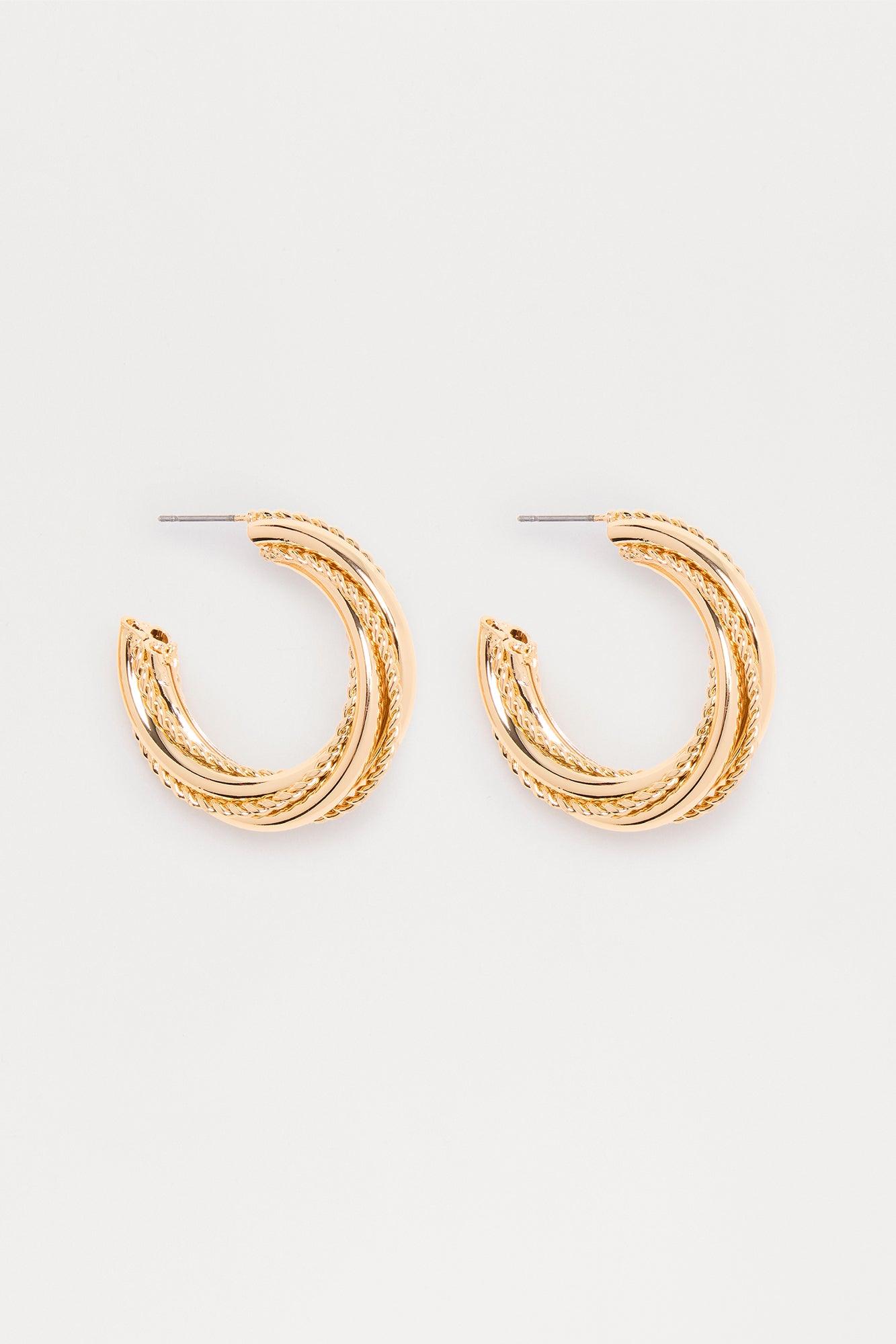 Twisted Love Hoop Earring - Gold Female Product Image