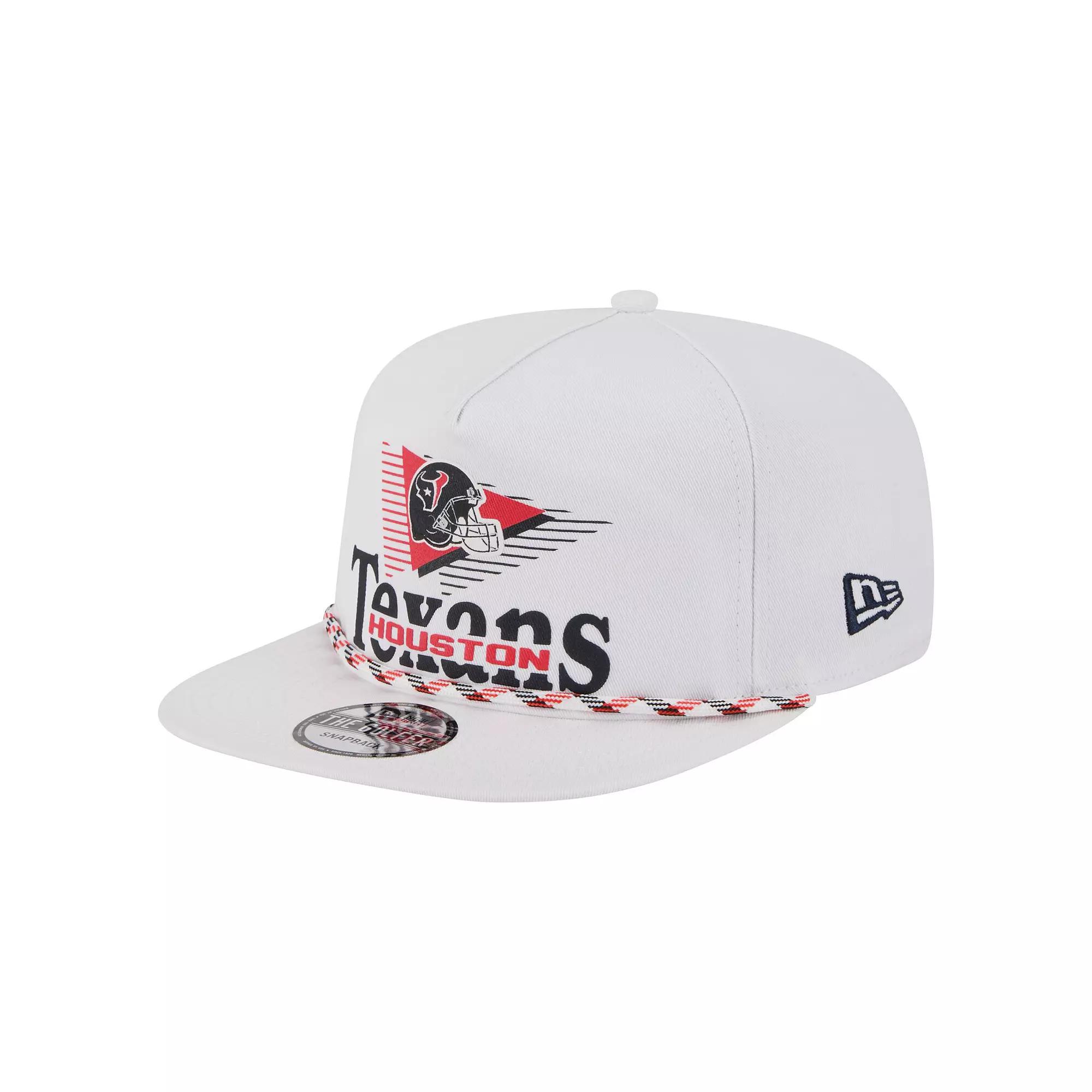Men's New Era White Houston Texans Collide Golfer Snapback Hat Product Image