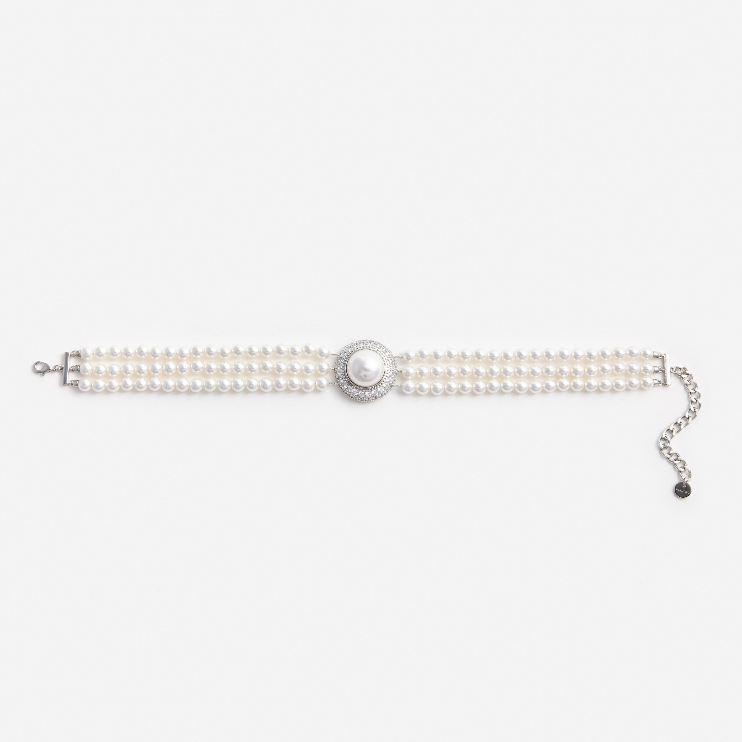 Small Crystal Pearl Choker Product Image