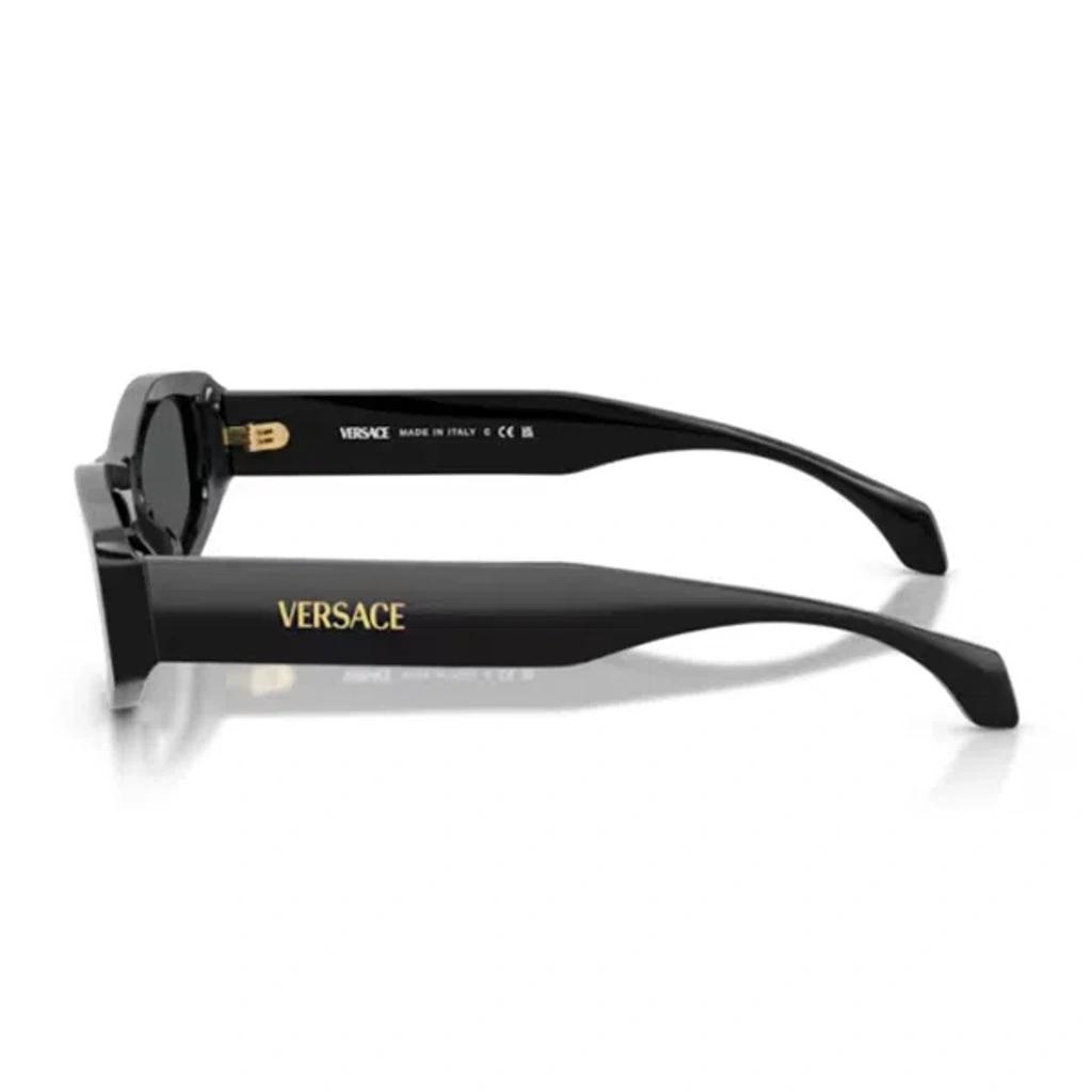 VERSACE Ve4487 Oval Logo-print Sunglasses In Black Product Image