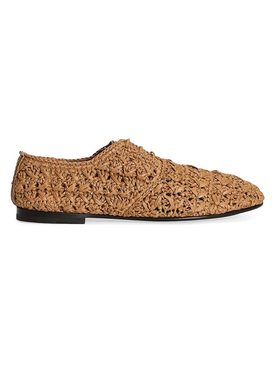 Men's Woven Raffia Derby Shoes Product Image