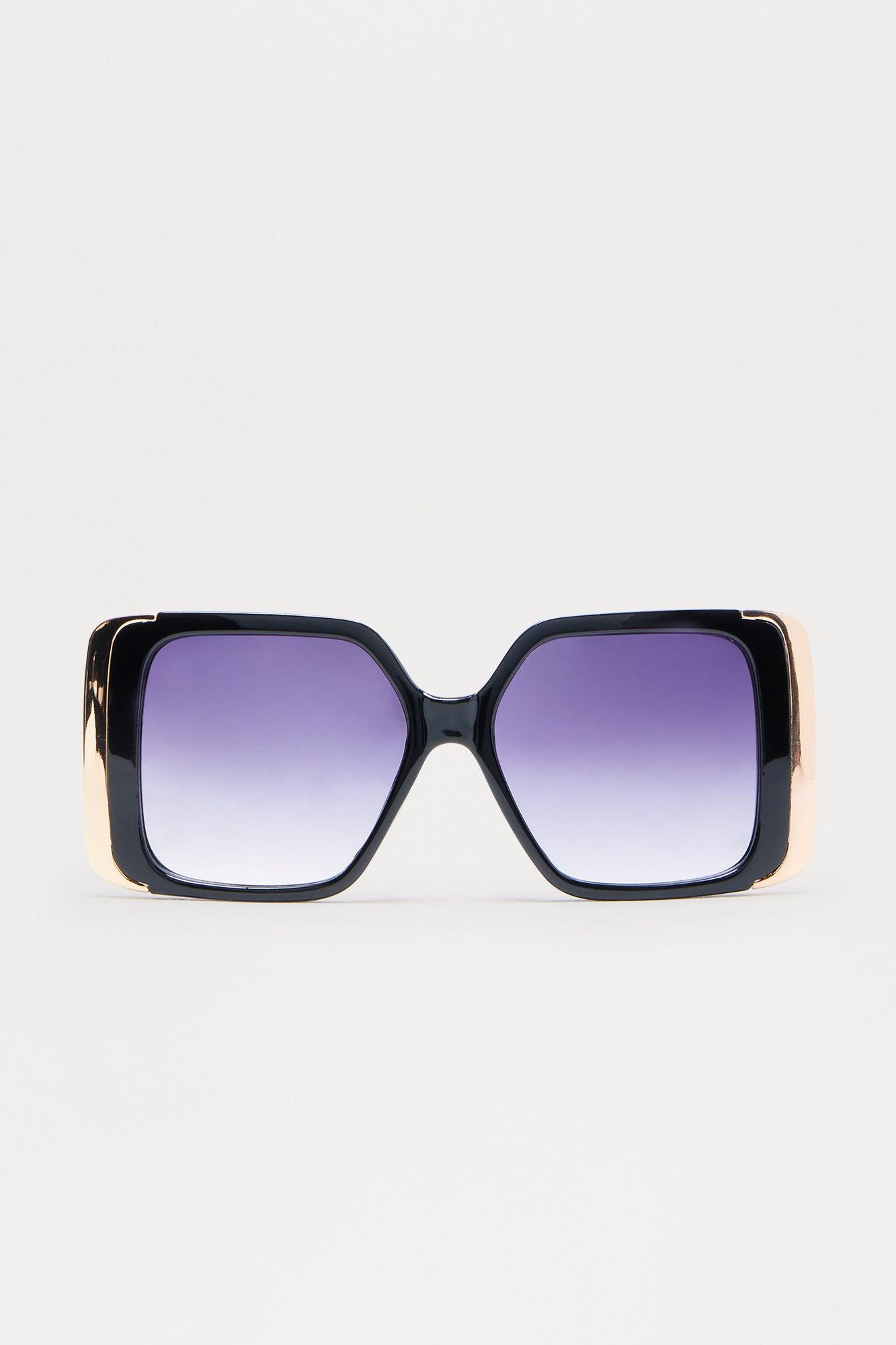 Linear Links Square Sunglasses - Black Female Product Image