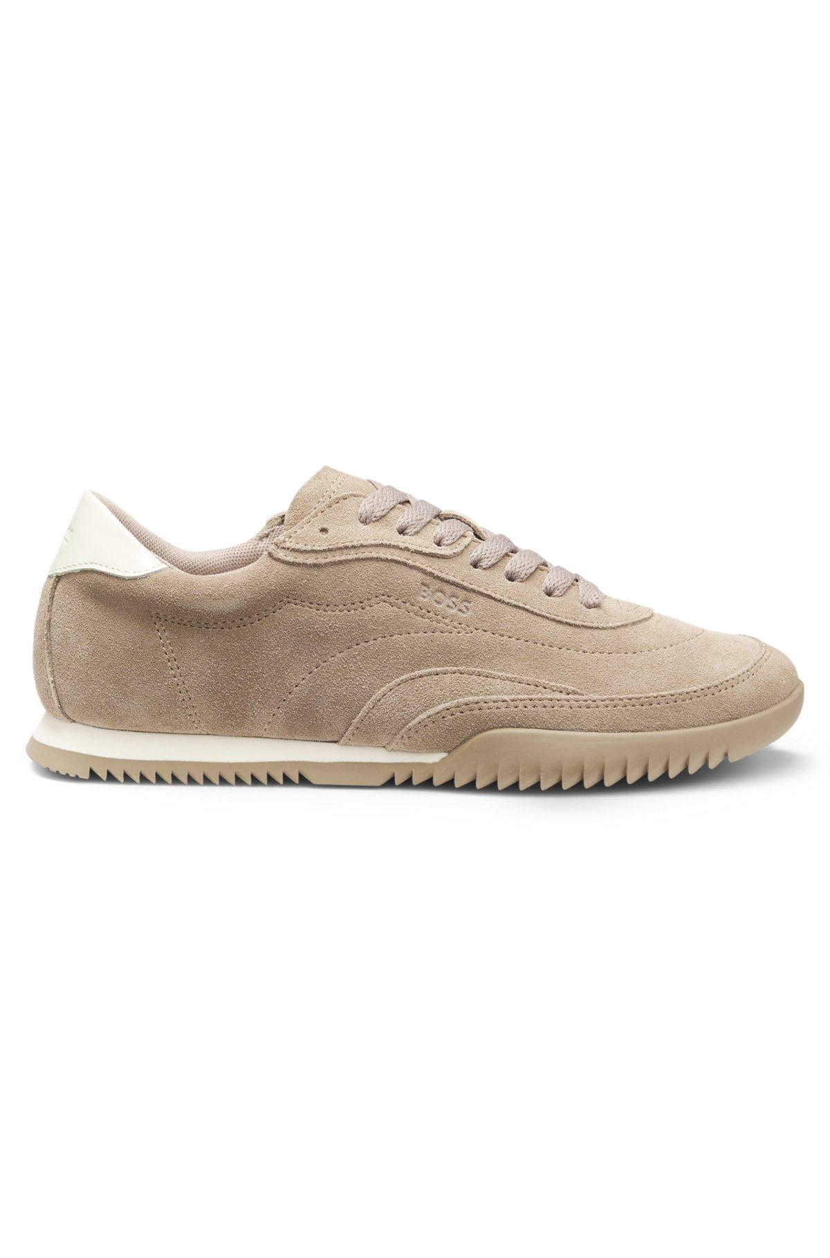 Suede trainers with leather backtab Product Image