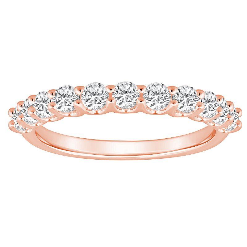 Alyson Layne 14k Gold 3/4 Carat T.W. Diamond 11-Stone Wedding Band, Women's, Size: 7.50, White Product Image