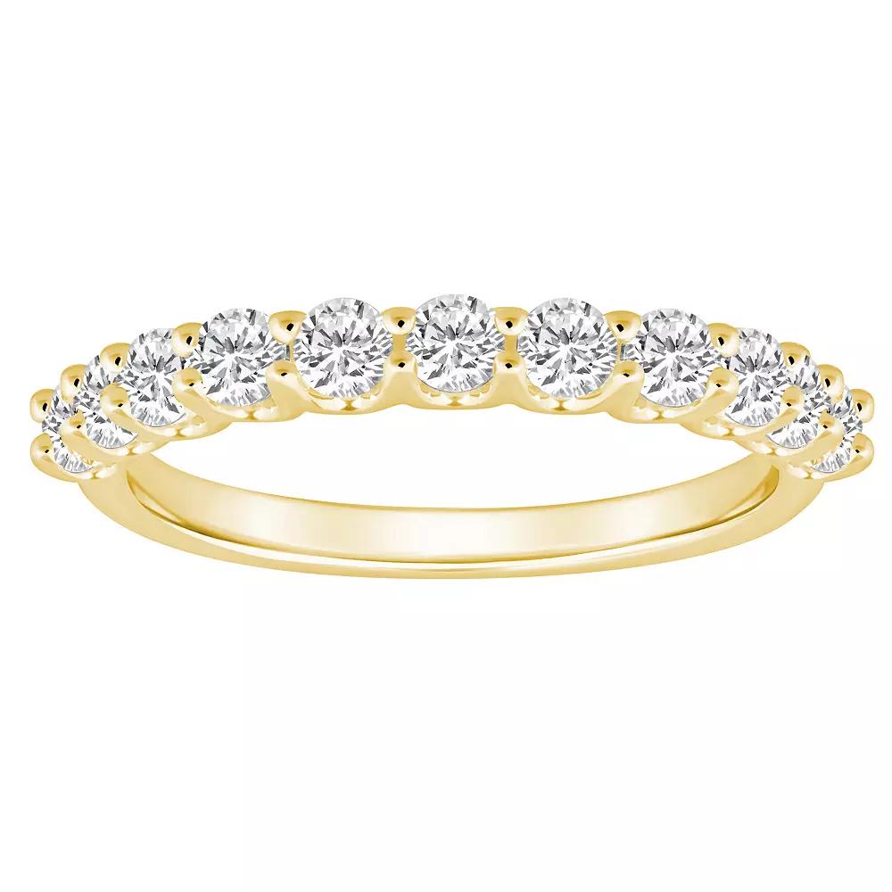 Alyson Layne 14k Gold 3/4 Carat T.W. Diamond 11-Stone Wedding Band, Women's, Size: 6.50, Yellow Product Image