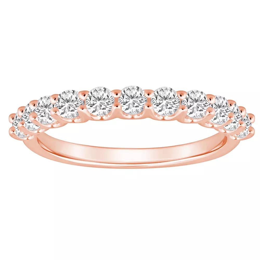 Alyson Layne 14k Gold 3/4 Carat T.W. Diamond 11-Stone Wedding Band, Women's, Size: 7.50, White Product Image