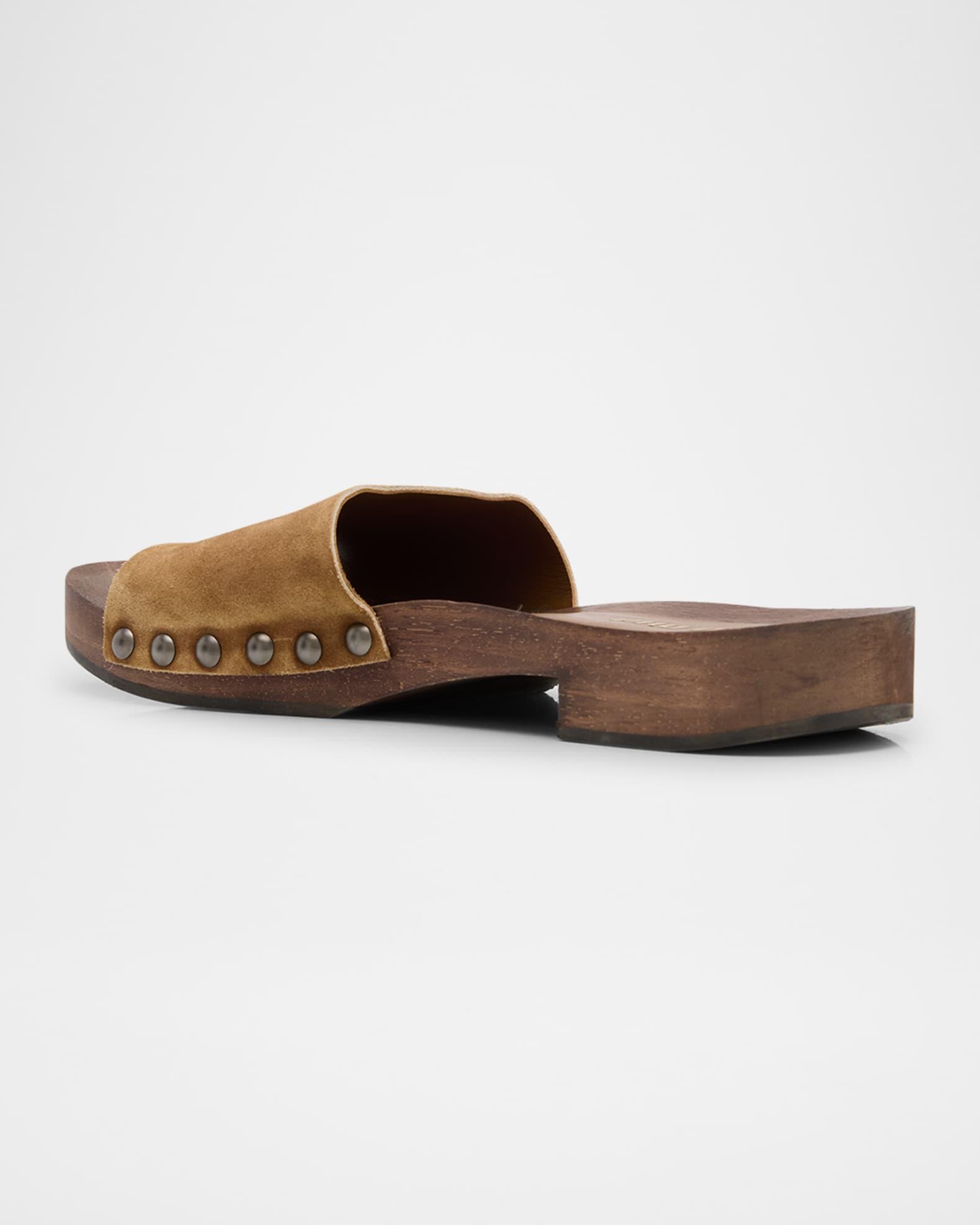 Suede Logo Slide Clogs Product Image