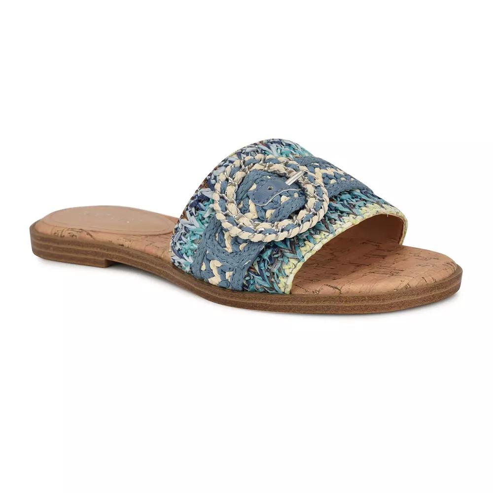 Nine West Poland Open Toe Slip-On Women's Casual Flat Sandals,  Product Image