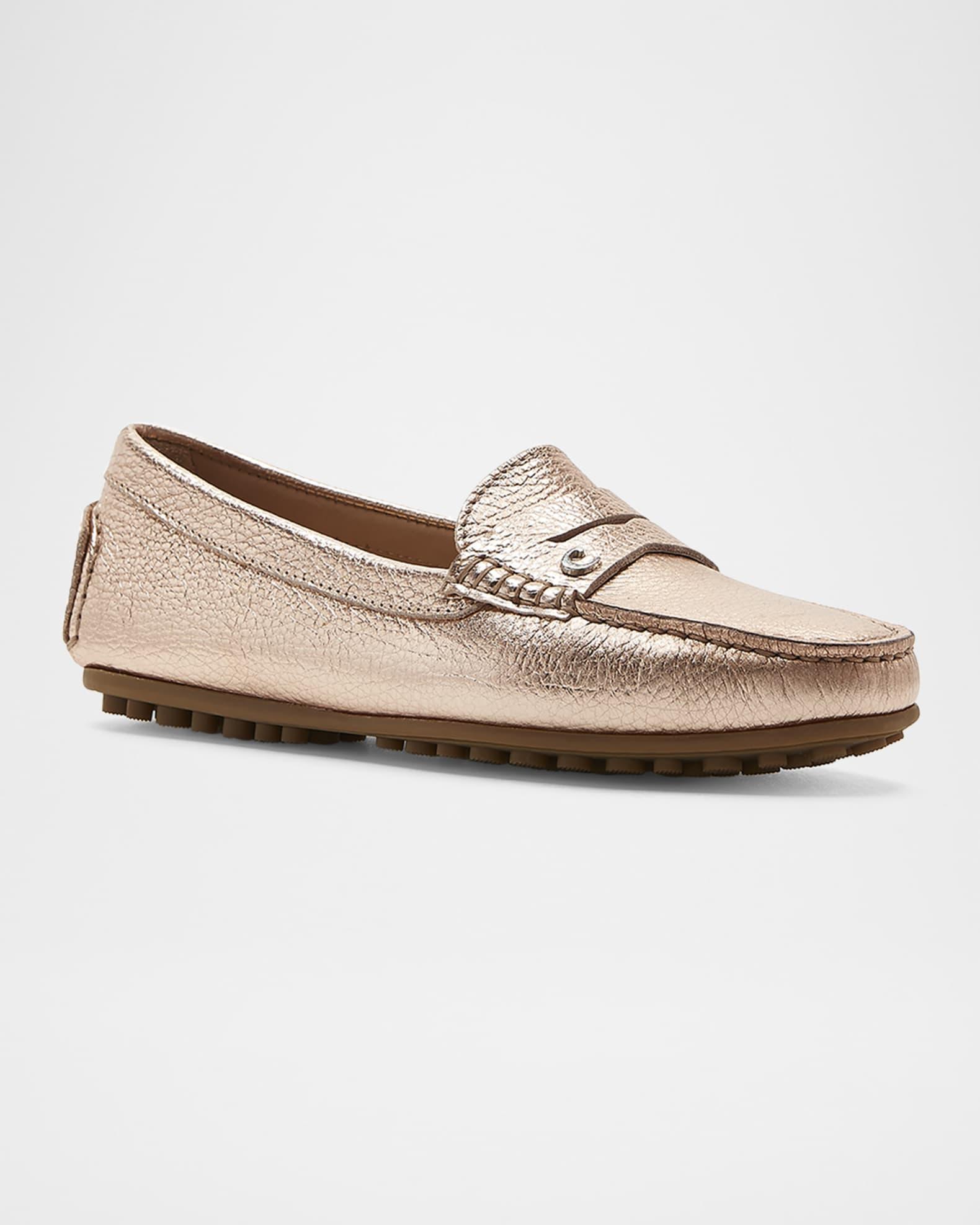 Pilar Metallic Penny Driver Loafers Product Image