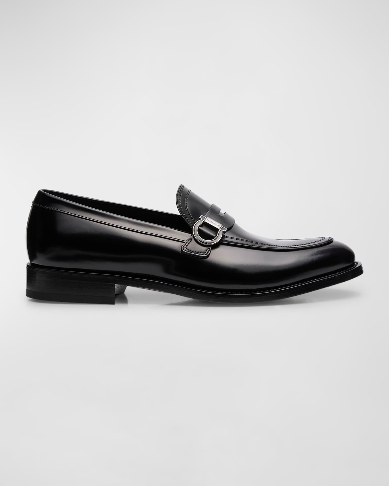 Men's Canada Gancini Leather Penny Loafers Product Image