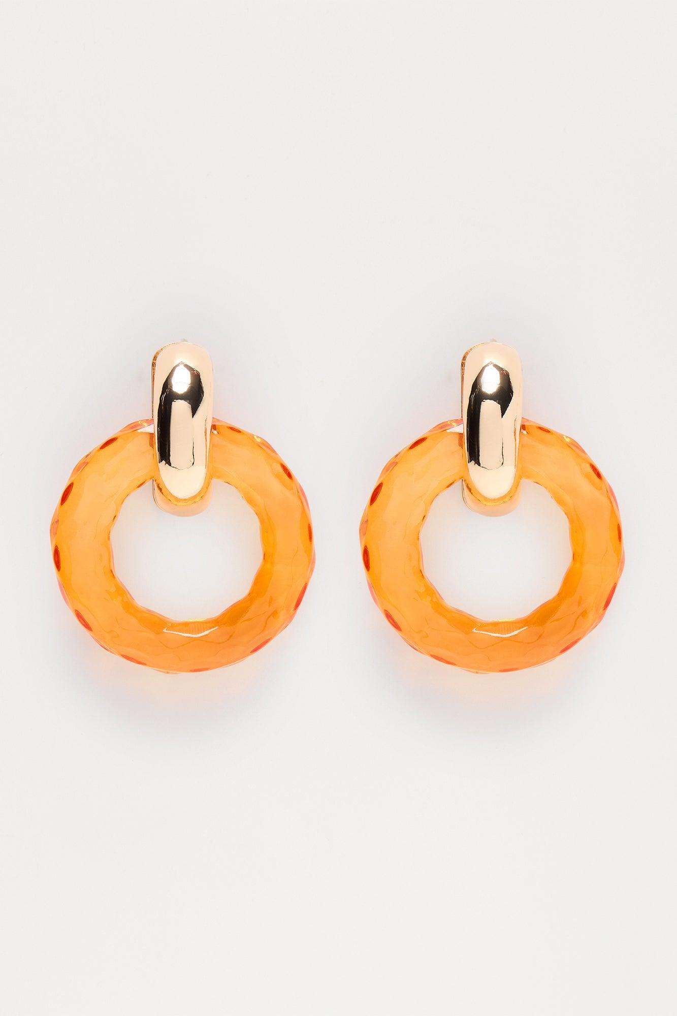 Oasis Vacation Drop Earrings - Gold/Orange Female Product Image