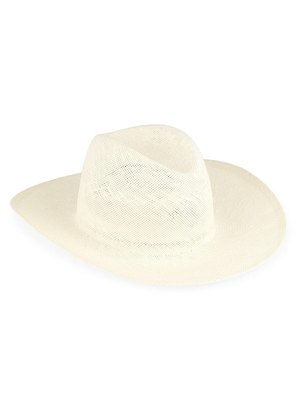 Womens Packable Straw Fedora Product Image