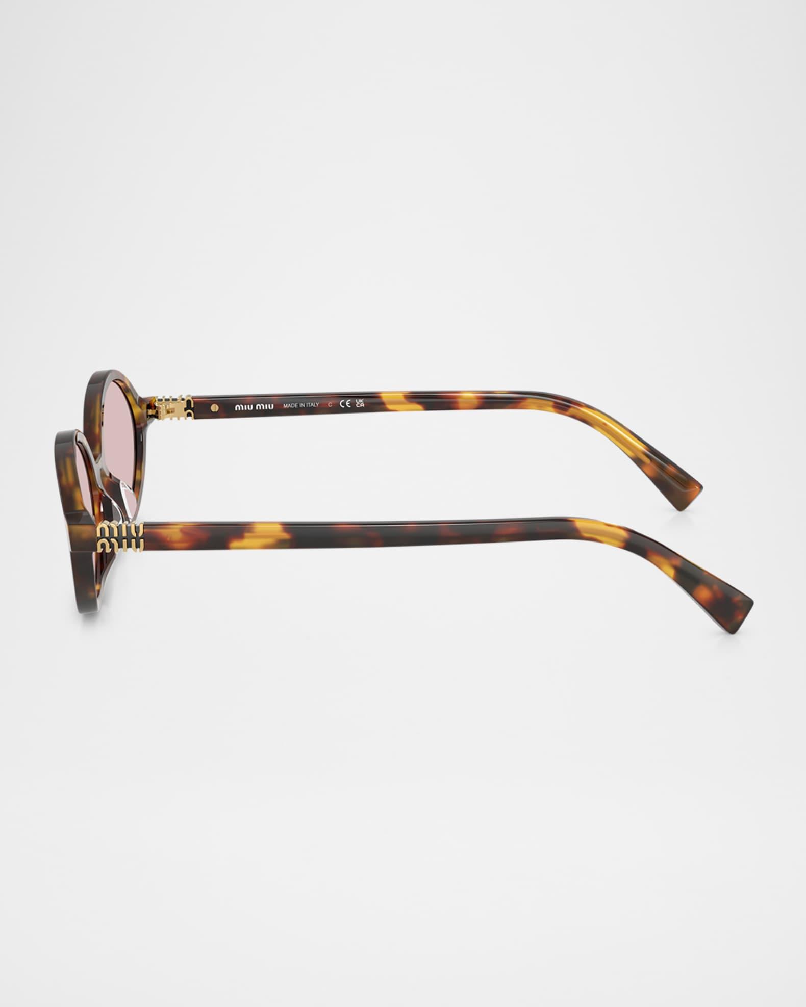 Logo Acetate Oval Sunglasses  Product Image