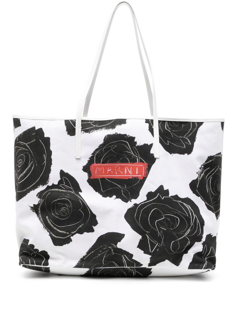 large floral-printed tote bag Product Image