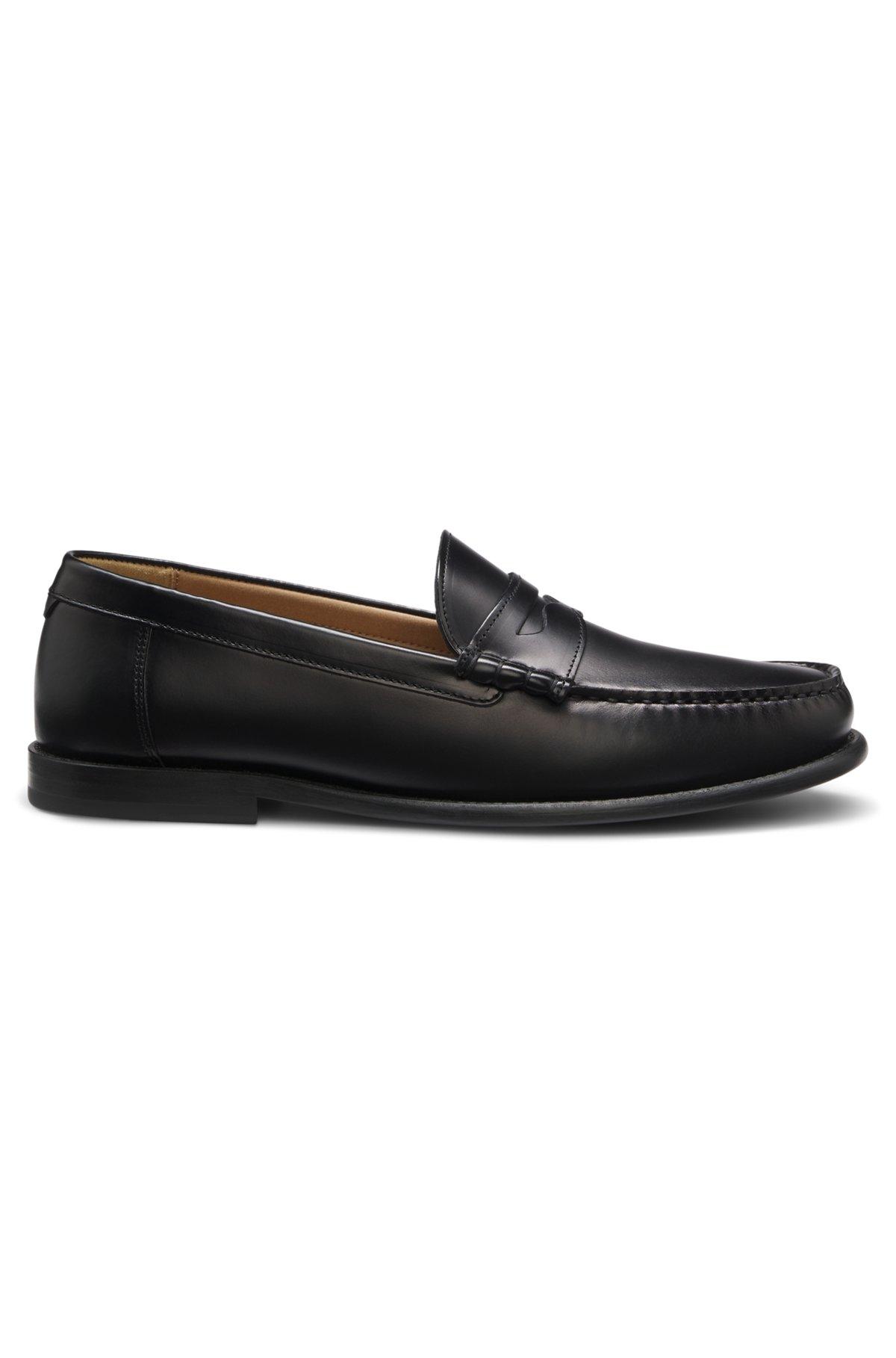 Leather loafers with penny trim Product Image