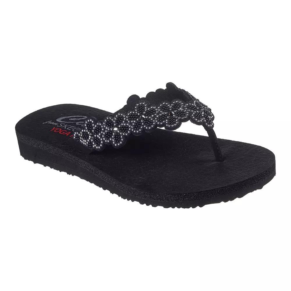 Skechers Cali® Meditation Rare Elegance Women's Thong Sandals, Size: 9, Black Product Image
