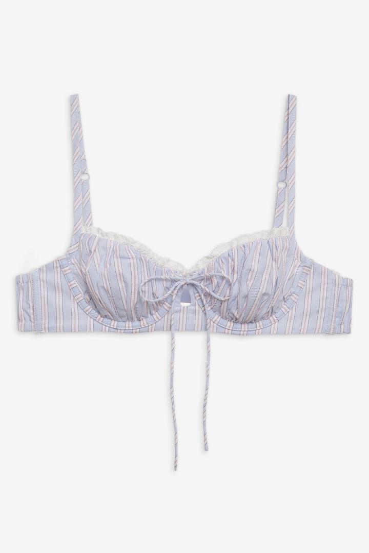 Lakeside Stripe Underwire Bra — Blue Product Image