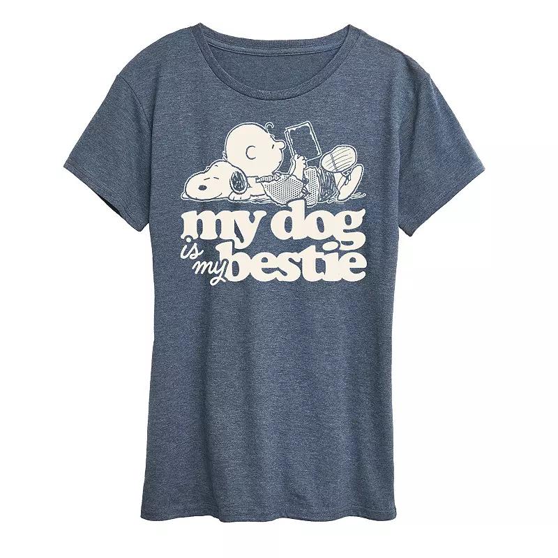 Women's Peanuts Snoopy & Charlie Brown My Dog Is My Bestie Graphic Tee,  Product Image