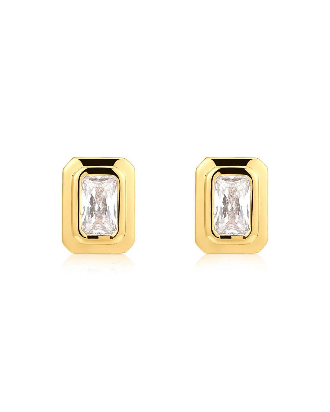 LUV AJ | The Emerald Bezel Studs Product Image