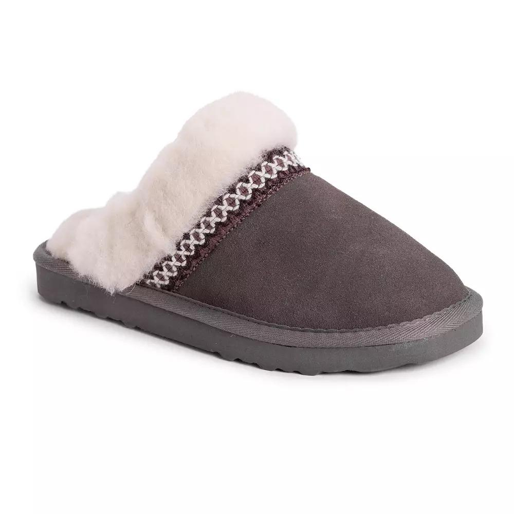 MUK LUKS Dawn Suede Womens Scuff Slippers Product Image