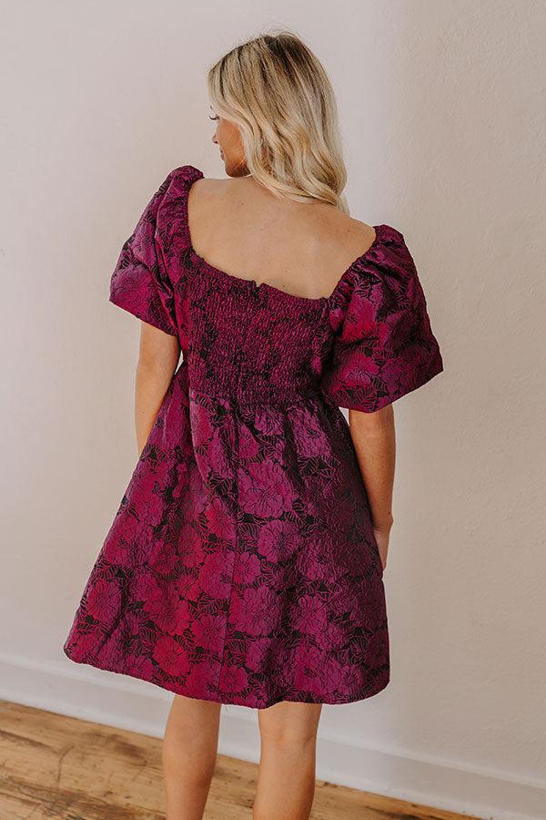 Posh Mindset Floral Jacquard Mini Dress Product Image