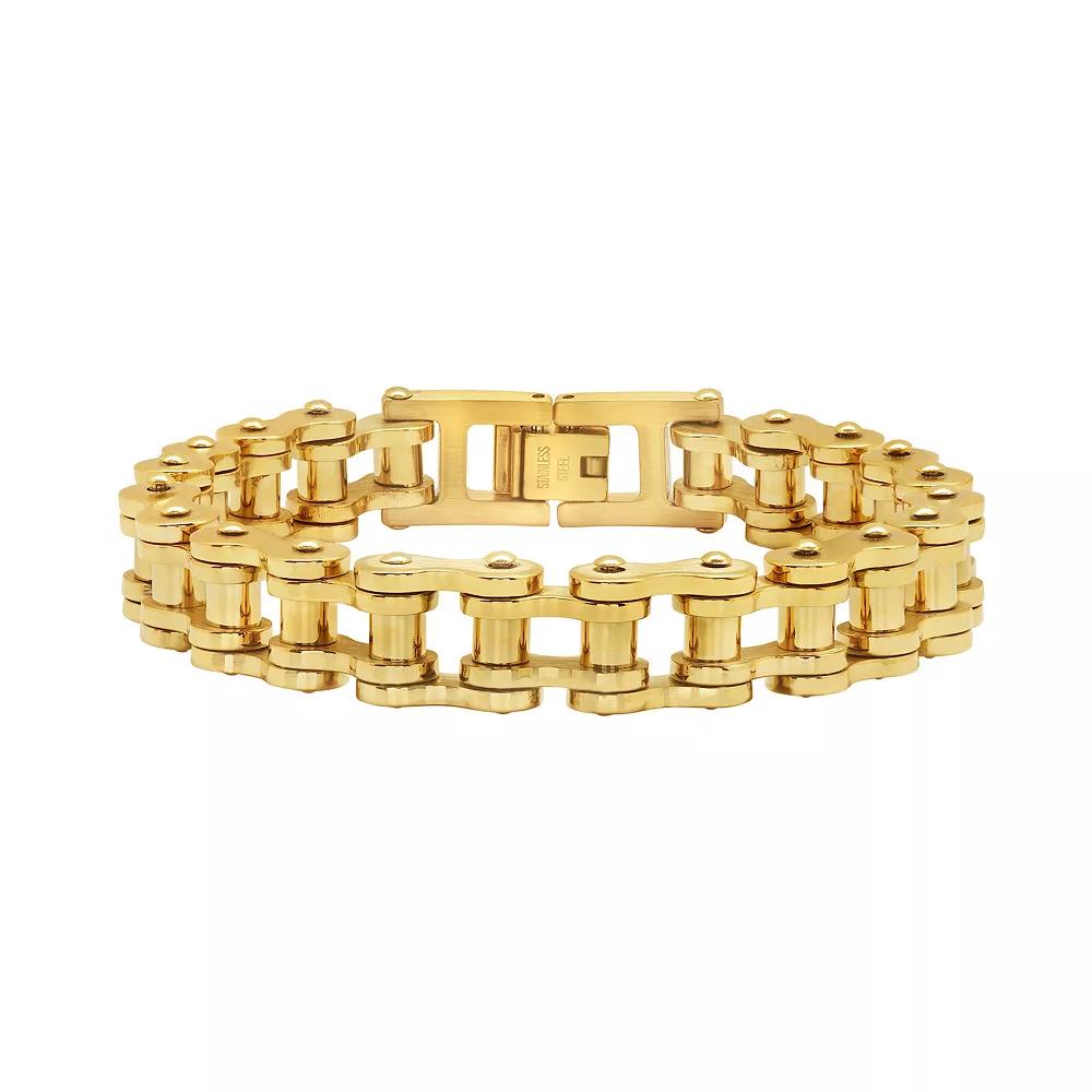 MC Collective Bolt Watch Band Chain Bracelet, Women's, Size: 7", Gold Tone Product Image