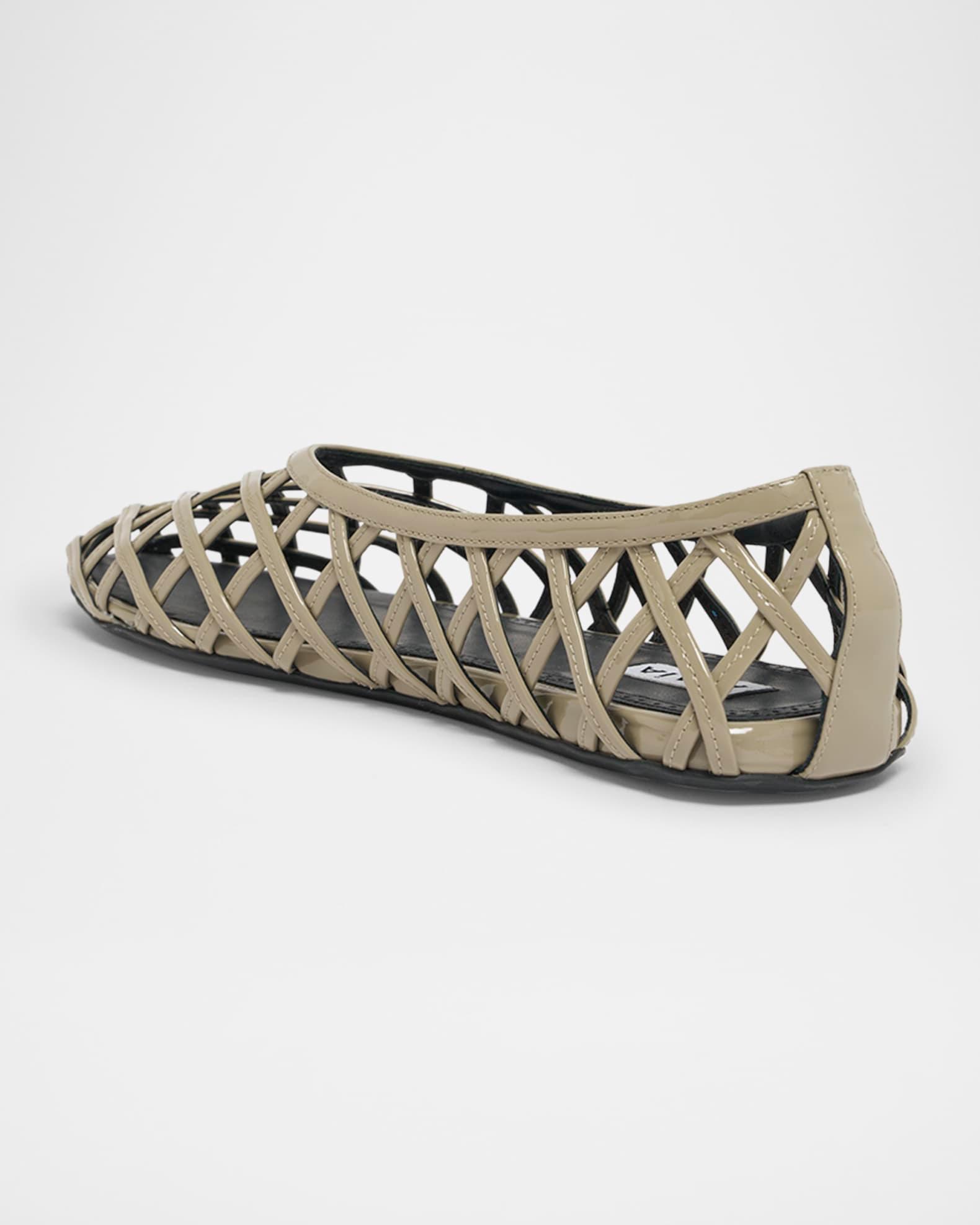 Cage Patent Leather Ballerina Flats Product Image