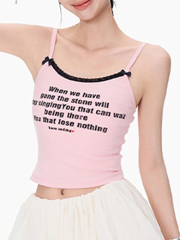 Pink Lace Cami Top Product Image