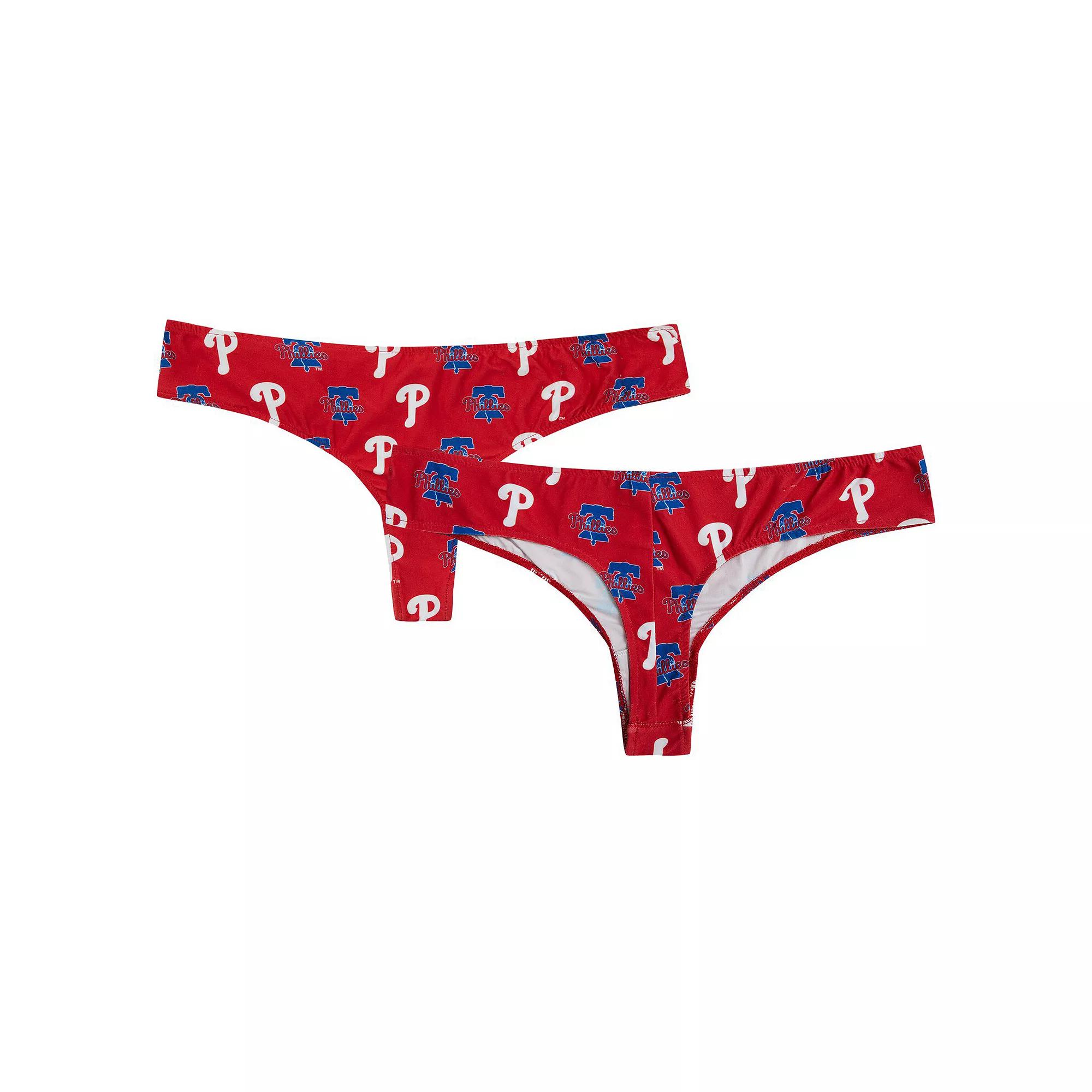Women's Concepts Sport Red Philadelphia Phillies Record Allover Print Knit Thong, Size: XL Product Image