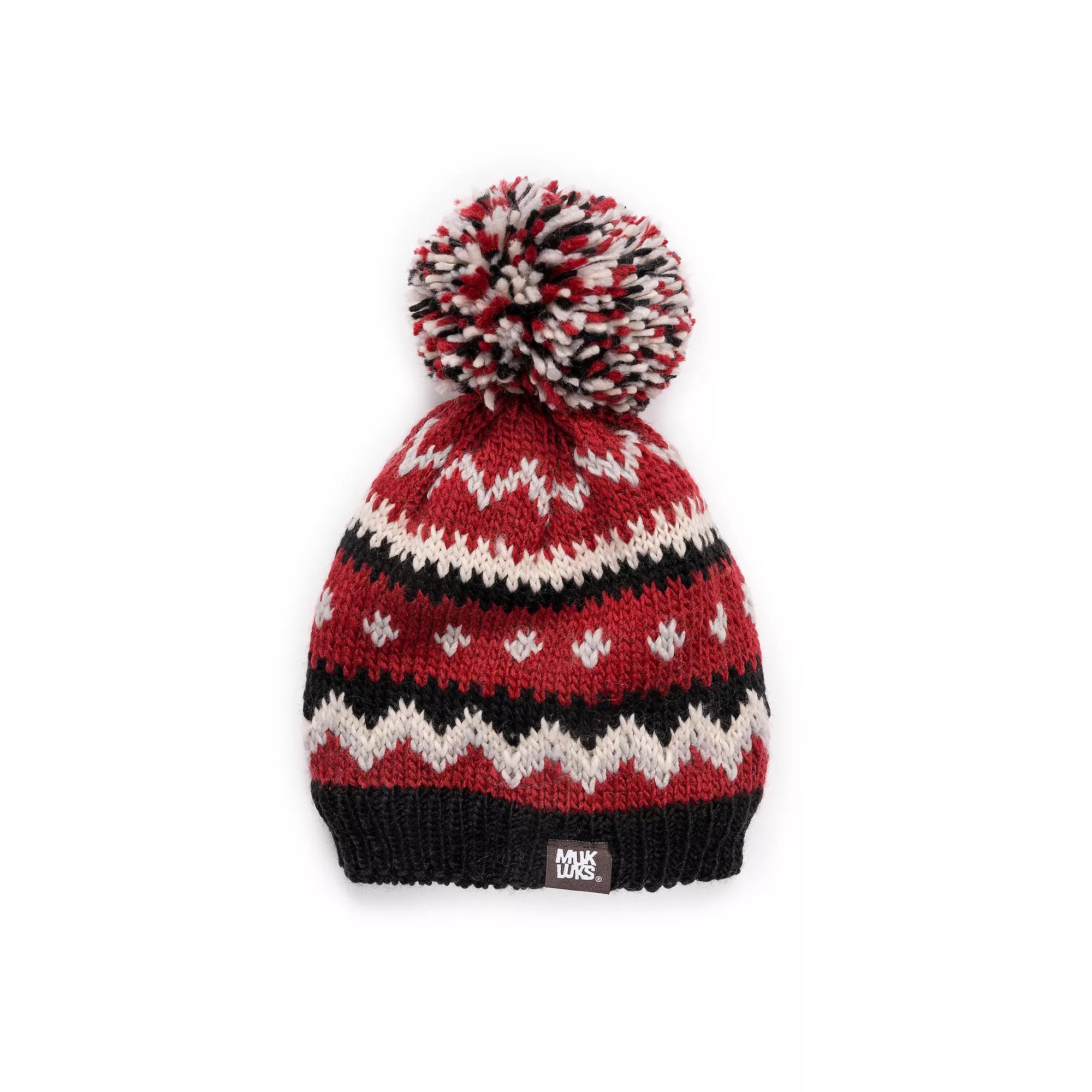 Women's MUK LUKS Cuff Knit Beanie, Canyon Pink Product Image
