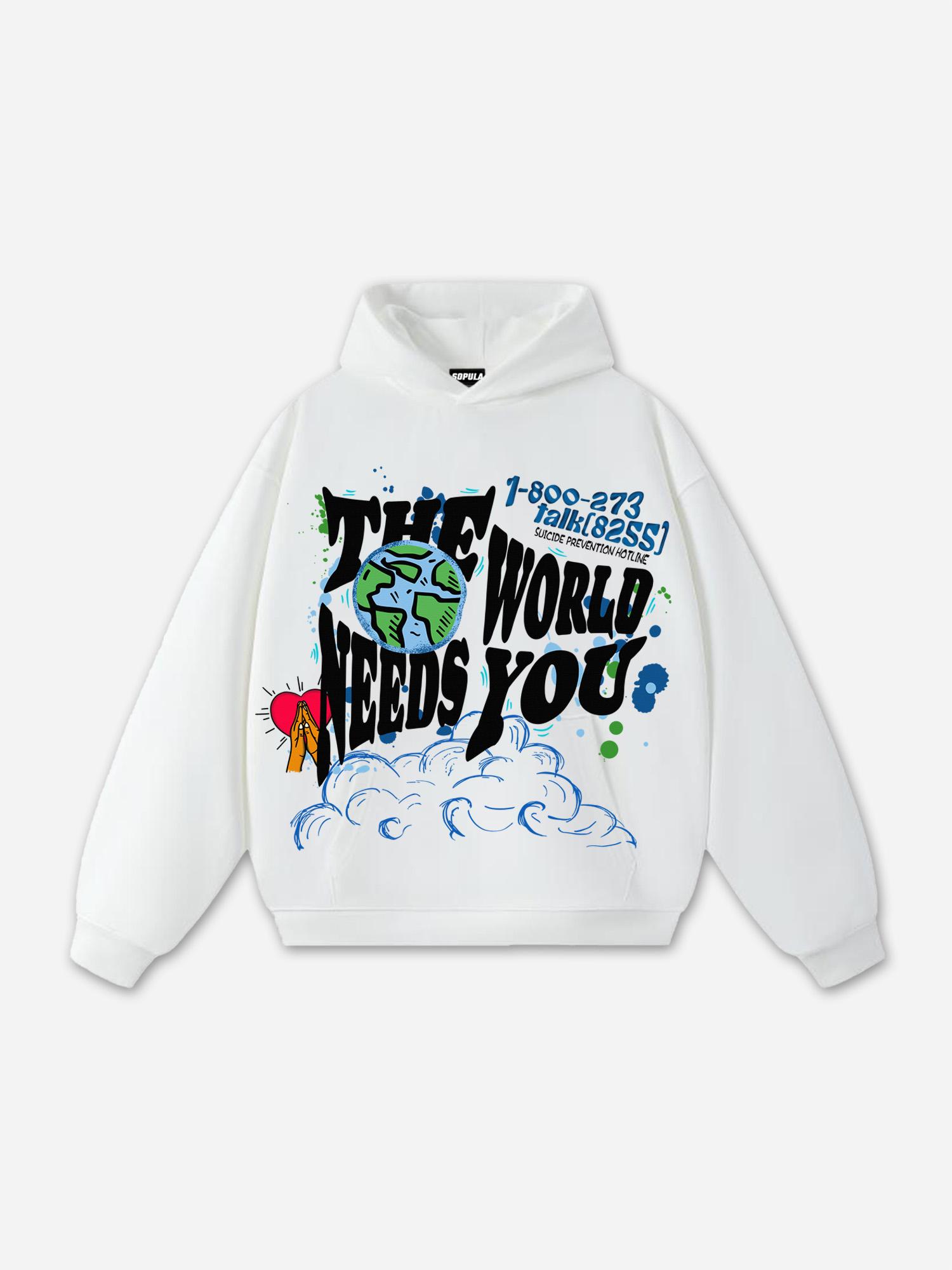 Sopula Mental Health The World Need You Graphic Hoodie Product Image