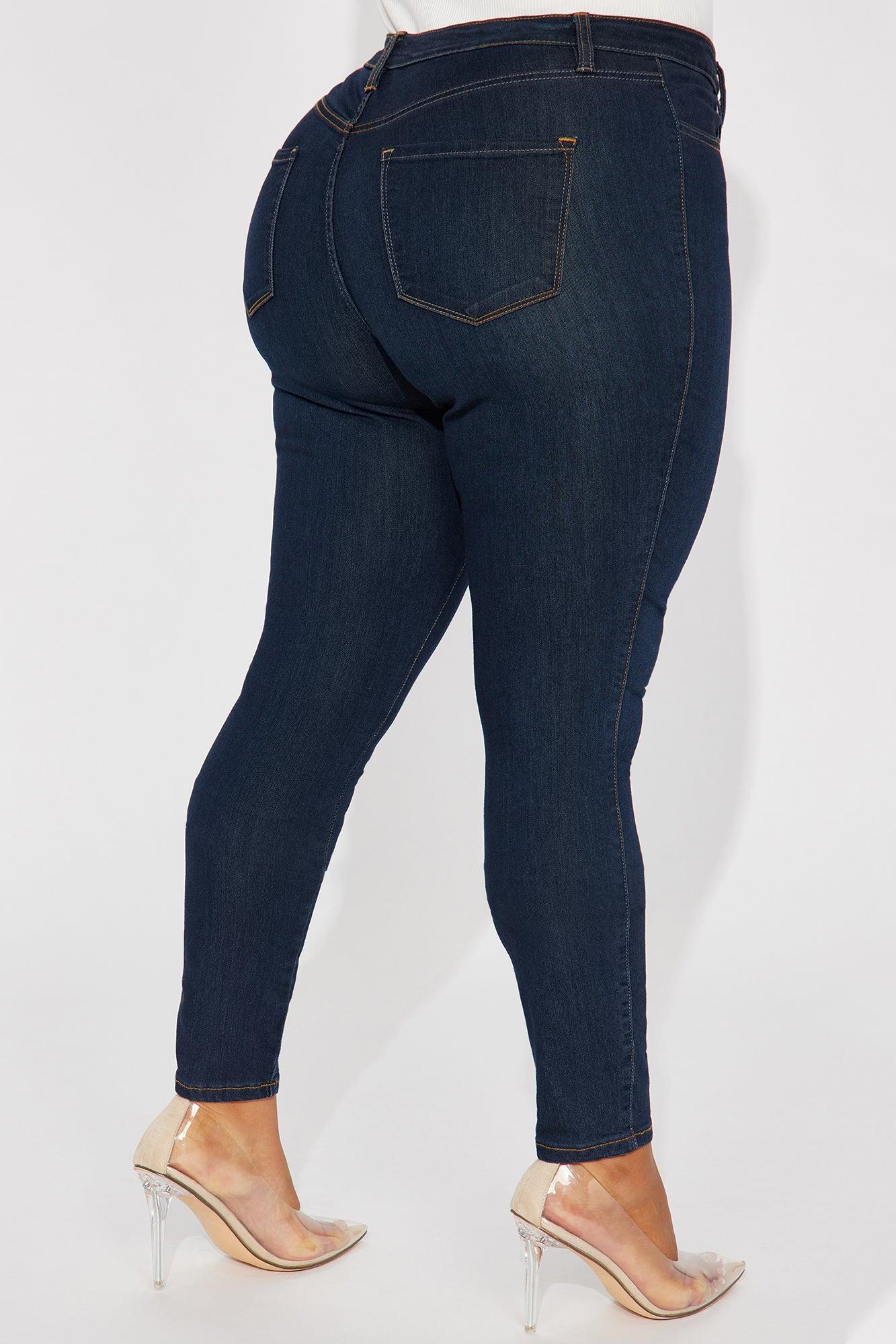 Classic Mid Rise Skinny Jeans - Dark Denim Product Image
